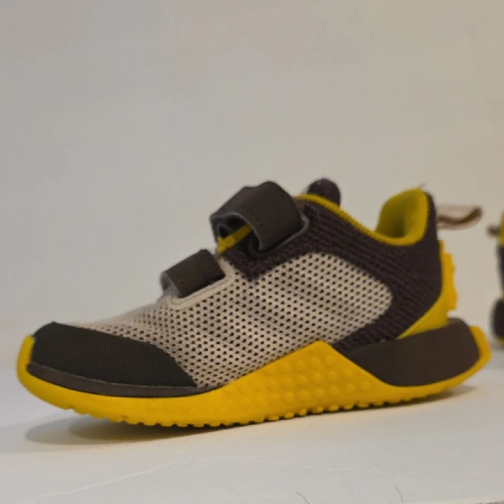 Adidas LEGO RARE Kids' Yellow and Brown Sneakers Size 9